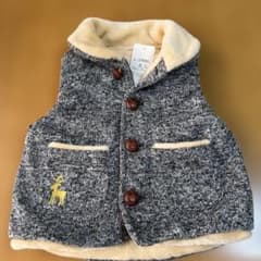 R&D Stamp ベビーベスト グレー/クリームのサムネイル