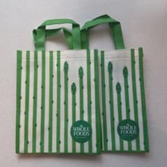 Whole Foods Market 2枚セット 不織布ショッピングバッグのサムネイル
