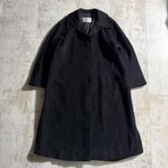 MaxMara マックスマーラ カシミア混 黒 ウール ロングステンカラーコート MaxMara マックスマーラ カシミア混 黒 ウール ロングステンカラー