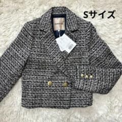 タグ付き新品 Apuweiser-riche ツイードショートジャケット 紺 - メルカリ