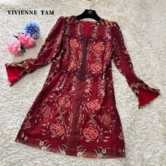 大きいサイズ✨美品】ヴィヴィアンタム 膝丈ワンピース 花柄 パワー