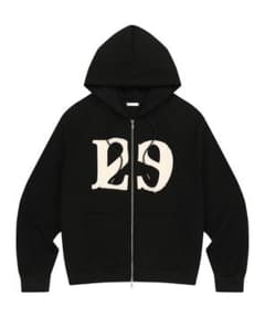 MUSINSA ILLIGO 129ロゴパッチフードジップパーカー ブラック S - メルカリ