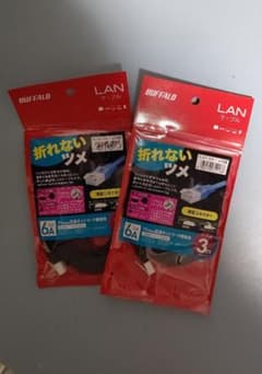 BUFFALO LANケーブル 3m 2本セット  cat.6Aのサムネイル