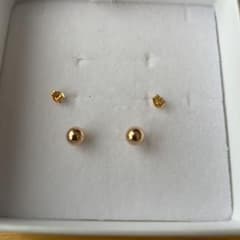 k18 丸玉　ピアス　5mmのサムネイル