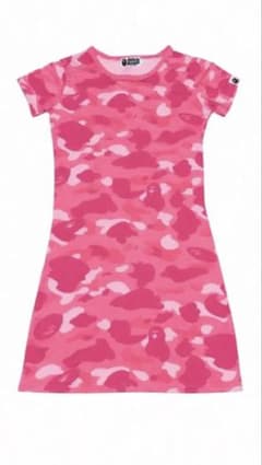 A Bathing Ape ピンク カモフラ 半袖 ワンピース エイプ