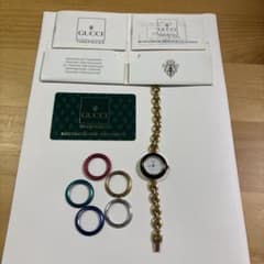 GUCCI チェンジベゼル レディース 腕時計 ゴールド 証明書ありのサムネイル