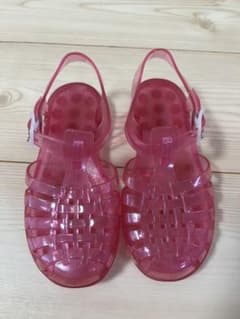 meduse キッズ サンダル 17cm ピンク ラメ入り
