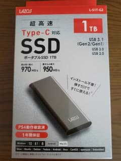 Lazos ポータブルSSD 1TB L-S1T-G2 - メルカリ
