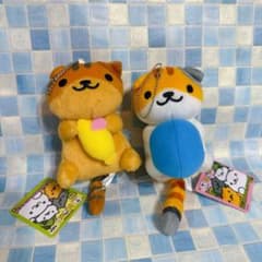 고양이 가방 가방에 붙일 수 있어 큰 봉제인형 2점 세트