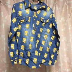 シンプソン シャツ 青 ジーンズ デニムのサムネイル