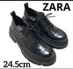 ZARA  ザラ　厚底シューズ　黒　ブラック　24.0cm  厚底ブーツのサムネイル