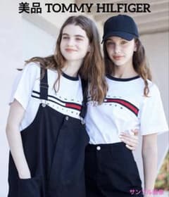 美品 TOMMY HILFIGER 半袖Tシャツ ホワイト ロゴ刺繍 Ｓサイズ