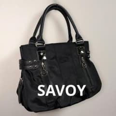 SAVOY　サボイ　トートバッグ　黒　ビジュー付きのサムネイル