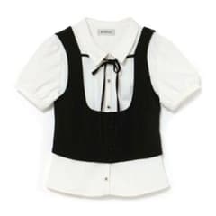 bubbles リボンベストレイヤードブラウス ブラック F - メルカリ