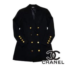 美品 シャネル CHANEL フォーマルジャケット ココマークロゴ 金ボタンのサムネイル