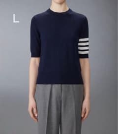 THOM BROWNE トムブラウン 4bar 半袖ニット ネイビー L - メルカリ