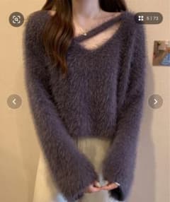 カットアウトショートシャギーニットのサムネイル