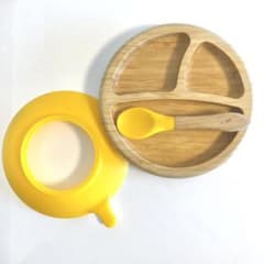 子供用お皿&スプーンset  イエローのサムネイル