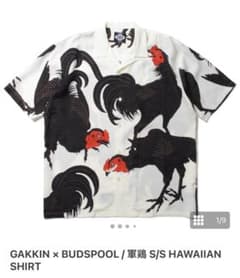 舐達麻xGAKKIN BUDSPOOL アロハシャツ 軍鶏柄 SIZE XL - メルカリ