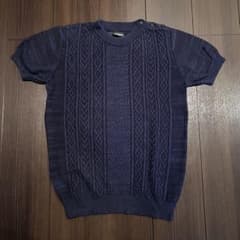 HAMNETT ダークブルー ケーブルニットのサムネイル