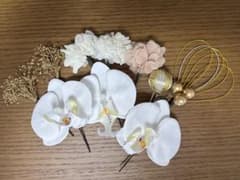 胡蝶蘭 髪飾り 和装 成人式 卒業式 結婚式のサムネイル