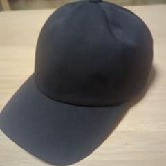 【極美品】無印良品 　UVカット透湿　撥水加工キャップ ブラック 55-59cmのサムネイル