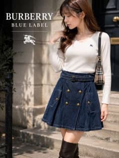 BURBERRY BLUE LABEL デニムスカート ベルト付き 36 - メルカリ