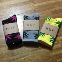 HUF リーフ柄 靴下 3足セットのサムネイル