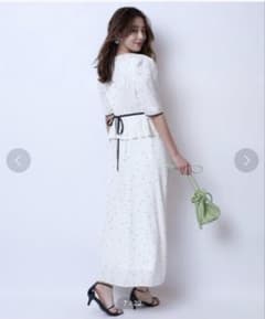 JUSGLITTY ペプラムドットナローワンピース 2025ss 0 | Mercari