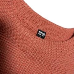UNIQLO クルーネックニット 長袖 ピンク Sのサムネイル