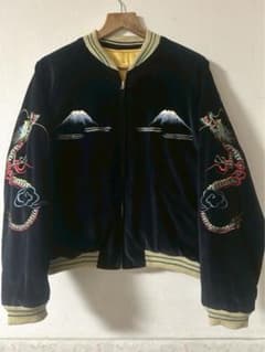 テーラー東洋スカジャン リバーシブル 別珍×サテンキルト L TT11147