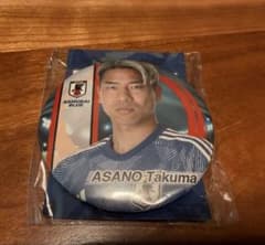サッカー　日本代表　2022年　缶バッジ　SAMURAIBLUE 浅野 拓磨　①のサムネイル