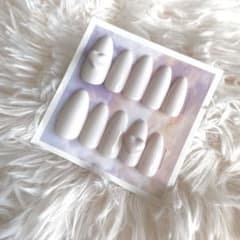 ネイルチップ マット ハート シンプル ぷっくり  No.137のサムネイル