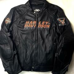 美品 ハーレーダビッドソン 革・メッシュ2wayジャケット ワッペン パッチのサムネイル