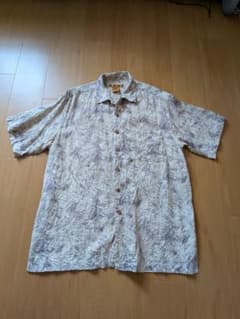 【高級シルク】90s TODAY'S MAN アロハシャツ L シングルステッチのサムネイル