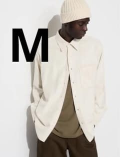UNIQLO 美品 オフホワイト フランネルシャツ Mのサムネイル