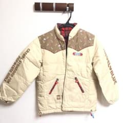 エンジェルブルー ダウン ジャケット ベージュ リバーシブル - メルカリ