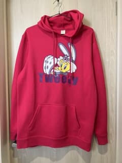 LOONEY TUNES トゥイーティー裏起毛パーカー ピンクのサムネイル