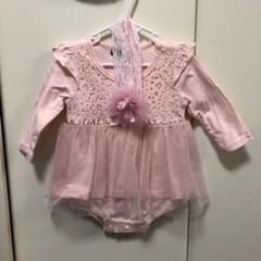長袖ロンパース　フリフリのサムネイル