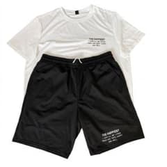【1XL】MANFINITY セットアップ Tシャツ ハーフパンツ 白黒ゆったりのサムネイル