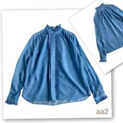 aa2）シンメ　スカラエンブロイダリーデニム　シャツサイズM aa2）シンメ スカラエンブロイダリーデニム シャツサイズM - メルカリ