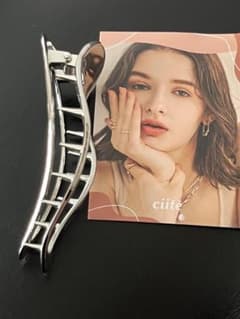 ciite ヘアクリップ　バレッタ　シルバー　フリーのサムネイル