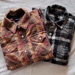 GapKids　チェック柄　ボタンダウンシャツ2点　140cm　男の子のサムネイル