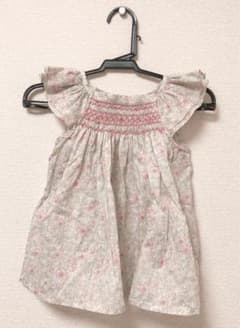 リバティ  ミセスモンロー　花柄　ハンドメイド　ブラウス　100cmのサムネイル
