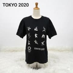도쿄 2020 올림픽 공식 티셔츠 M 블랙 픽토그라 면 100%