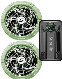 Supulin 空調服ファン バッテリーセット グリーン41800mAh 新品 - メルカリ