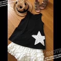 90 コムサイズム ワンピース トップス 星 水玉のサムネイル