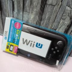 もち肌カバー 充電スタンド対応 シリコン Wii U GamePad ブラック