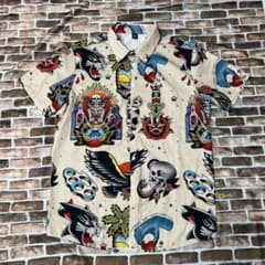 SHEIN タトゥー風グラフィック 半袖シャツ Mのサムネイル
