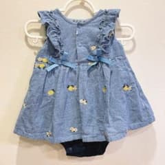 ロンパース 80 女の子 ブランシェス レモン＆フラワー総柄刺繍のサムネイル